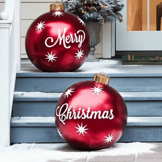 🎄Bolas decorativas inflables de PVC navideñas para exteriores.