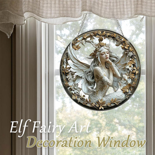 Elfo Hada Arte Decoración Ventana