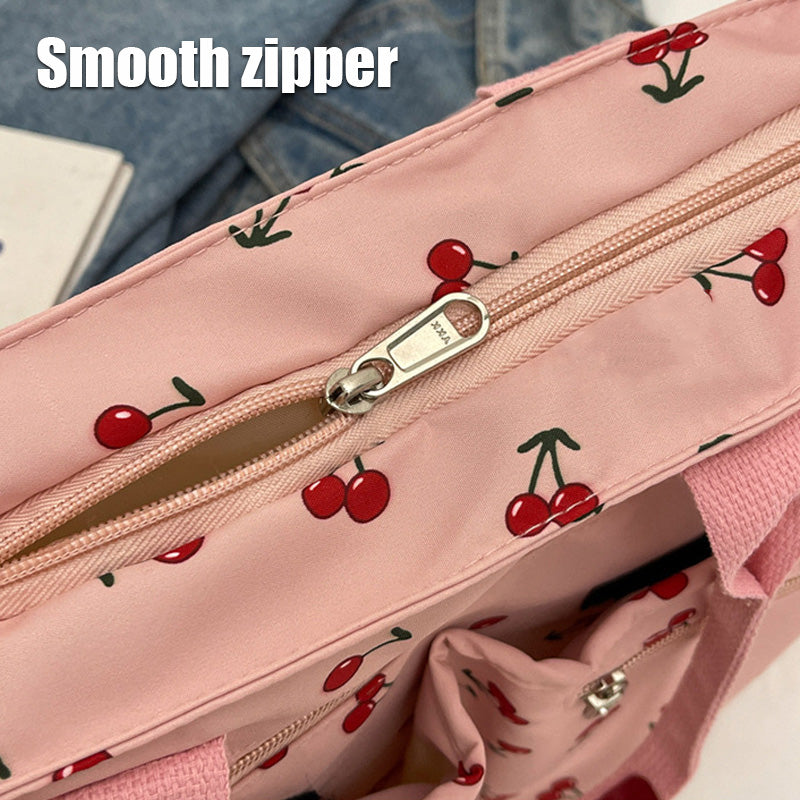 🍒Bolso tote con estampado de cerezas