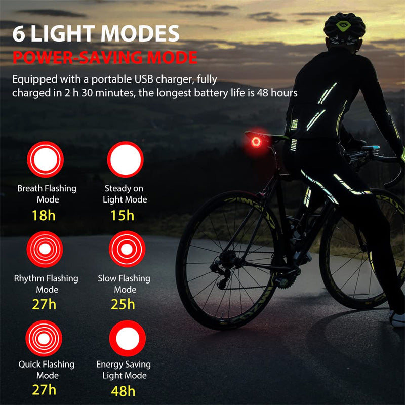 Luz trasera con sensor para bicicletas