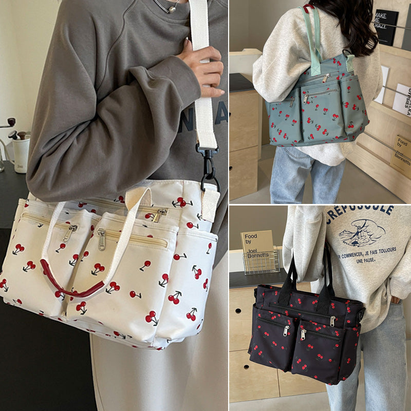 🍒Bolso tote con estampado de cerezas